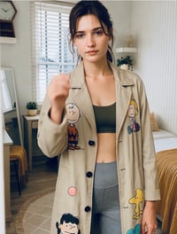 Image 1 of DON’T TOUCH MY SOUL ¥ unisex ¥ upCyclinG viLLaGe punK¥IbiZa ¥TrenChcoaT¥ festival