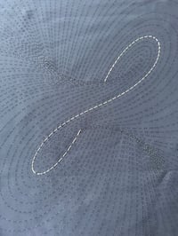 Image 2 of Sashiko fabric pattern with Torus Vortex design 50x50cm