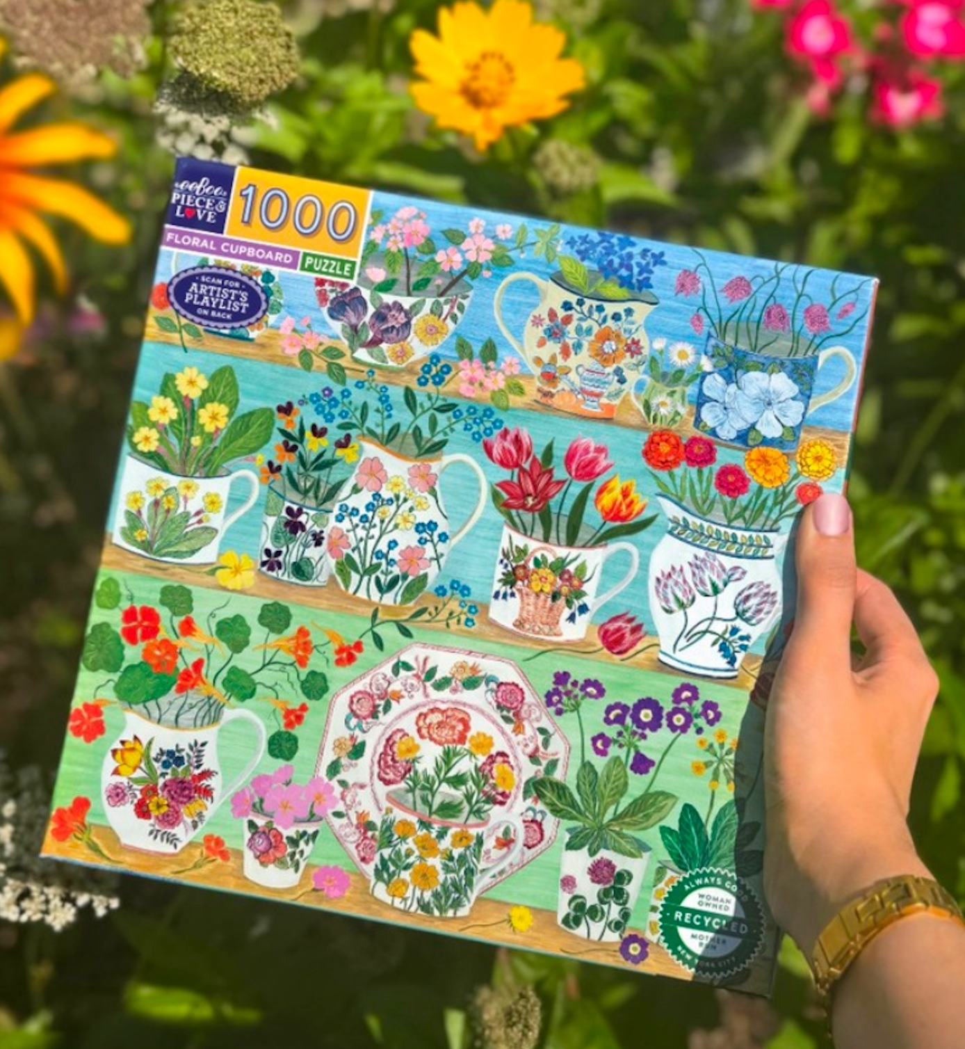 Image of Floral Cupboard 1000 Piece jigsaw puzzle PREORDER