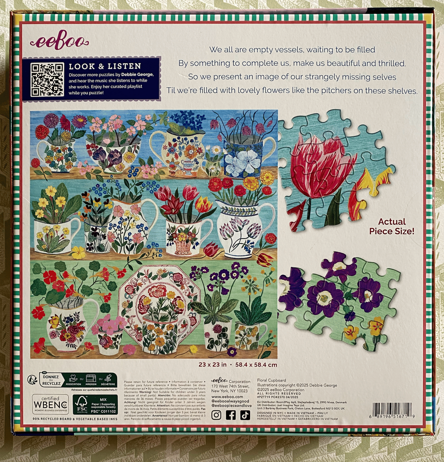 Image of Floral Cupboard 1000 Piece jigsaw puzzle PREORDER