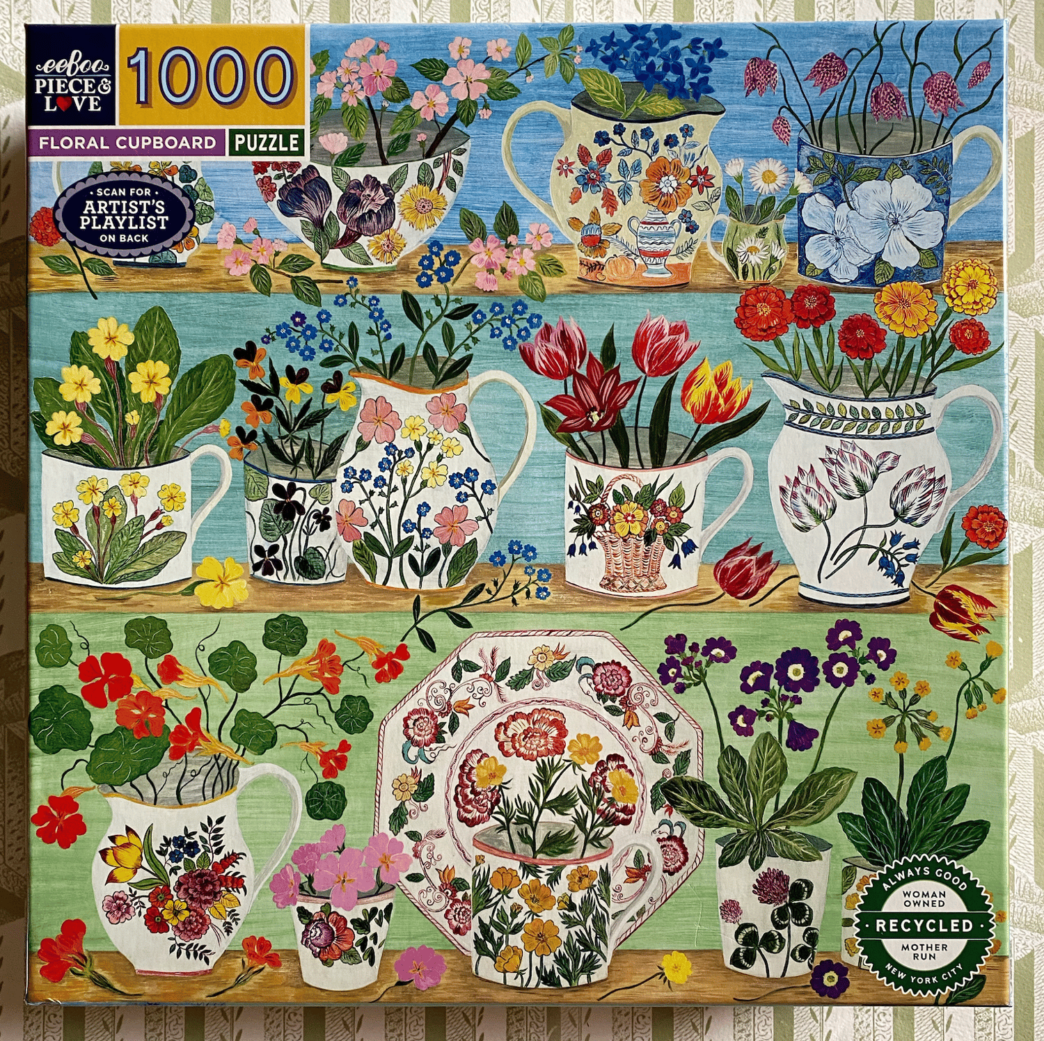Image of Floral Cupboard 1000 Piece jigsaw puzzle PREORDER