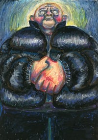 ‘Eddie BigBaws’ Original Oil Pastel & Pencil Drawing (A4)
