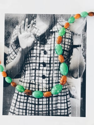 Grøn og rust, Vintage bakalit fra Paris 