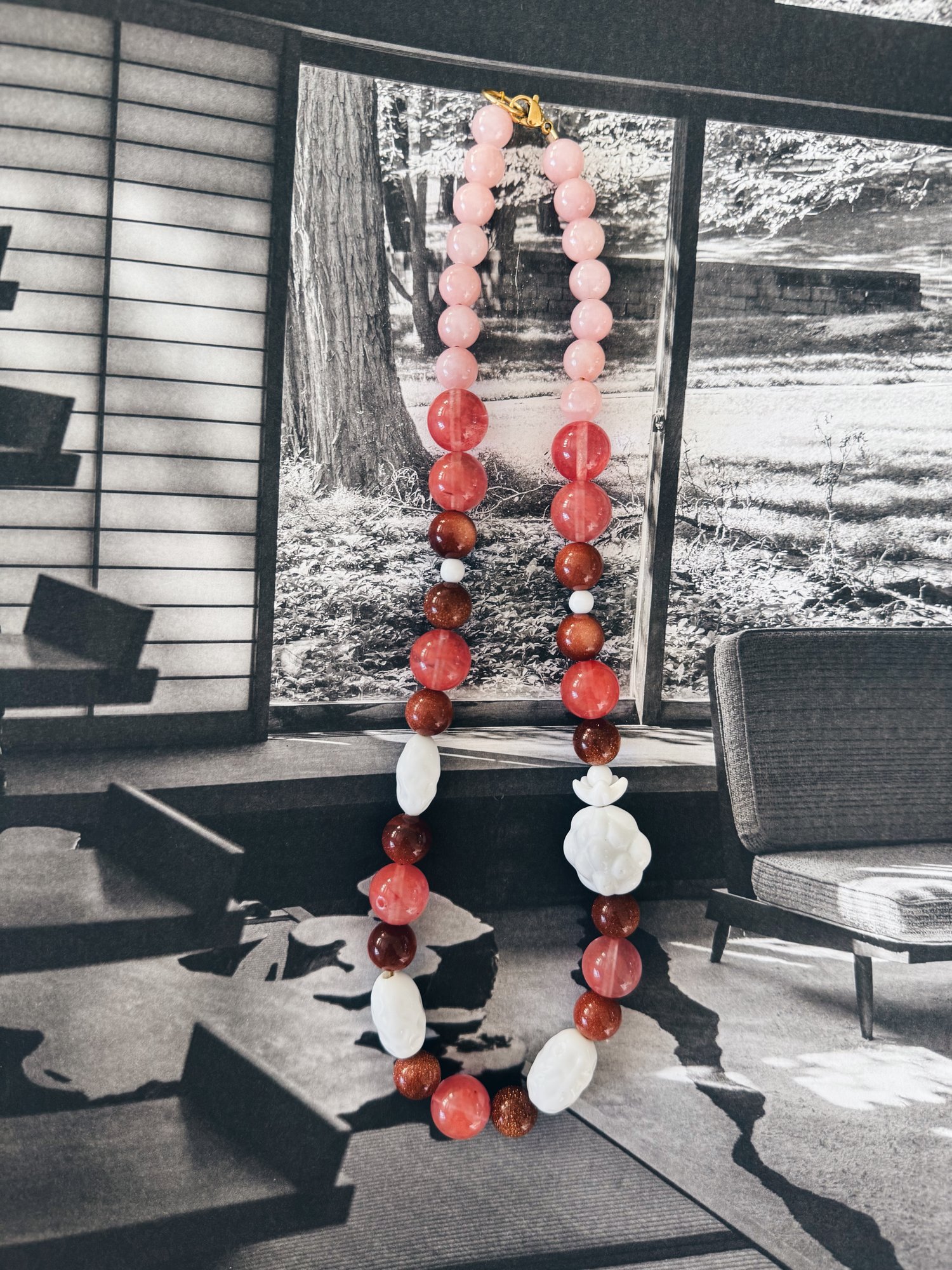 Bernadette _sten og glas perler 