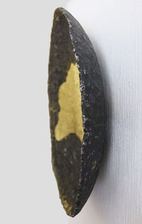 Image 4 of Golden Ginkgo Biloba Leaf on Paper Mache Wall Decor | Recycled Papier Wall Hanging Plate