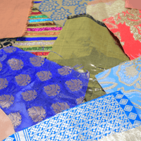 Image 5 of Fancy Fabric Scraps - Metallic & Brocade Mix