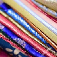 Image 4 of Fancy Fabric Scraps - Metallic & Brocade Mix