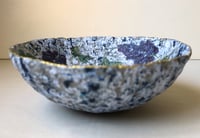 Image 5 of Paper Mache Bowl in Gray Granite Color with Grape Decoupage