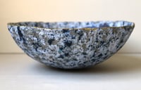 Image 6 of Paper Mache Bowl in Gray Granite Color with Grape Decoupage