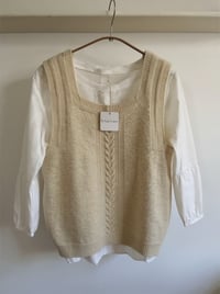 Image 1 of Knitted Vest – Cream White