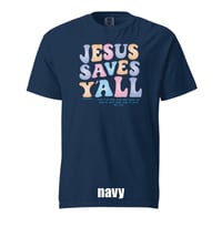 Image 5 of Jesus Saves Y'all Groovy with pastel colors - Comfort Colors tee - FREE SHIPPING!!