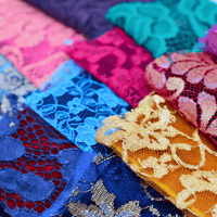 Image 1 of Fancy Fabric Scraps - Lace & Velvet Mix