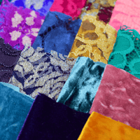 Image 4 of Fancy Fabric Scraps - Lace & Velvet Mix