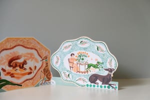 Image of Die-Cut Paper Romantic Platter Concertina Greeting Card