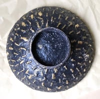Image 3 of Aged Paper Mache Bowl with Seashells Decoupage | Coastal Style Recycled Papier Plate