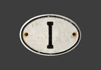 Magnetic Italy 'I' Badge, small 140x95mm 