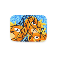 Image 1 of Alt Art Angry Fish Memory foam bath mat