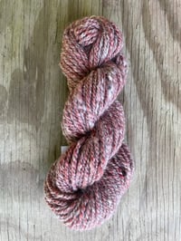 Image 1 of My Kind of Red - Handspun Romney, Blended Wool, and English Angora Fiber Yarn