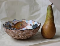 Image 9 of Paper Mache Bowl with Seashells and Fishes – Handmade Coastal Decor