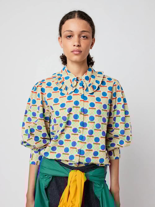 Image of 1-Camisa estampado geométrico geometric pattern collar shirt