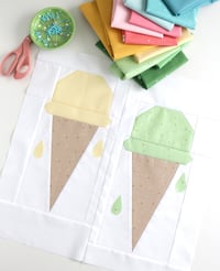 Ice Cream Cones quilt block - PDF pattern