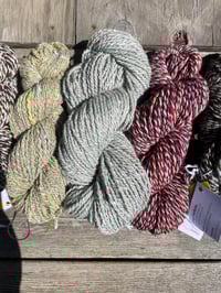 Image 3 of Spring Morning - Handspun Romney, Blended Wool, and English Angora Fiber Yarn