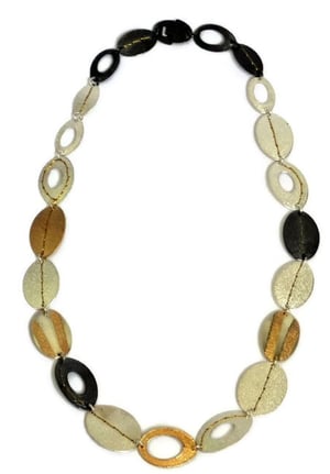 Image of One-of-a-kind Sewn Up multi disc necklace
