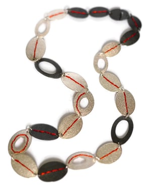 Image of One-of-a-kind Sewn Up multi disc necklace