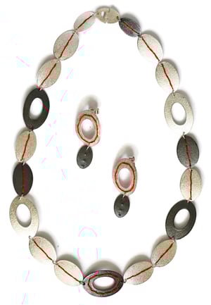 Image of One-of-a-kind Sewn Up multi disc necklace