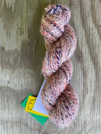 Image 1 of Wildflowers - Handspun Yarn with Merino and Romney wool & English angora rabbit fiber