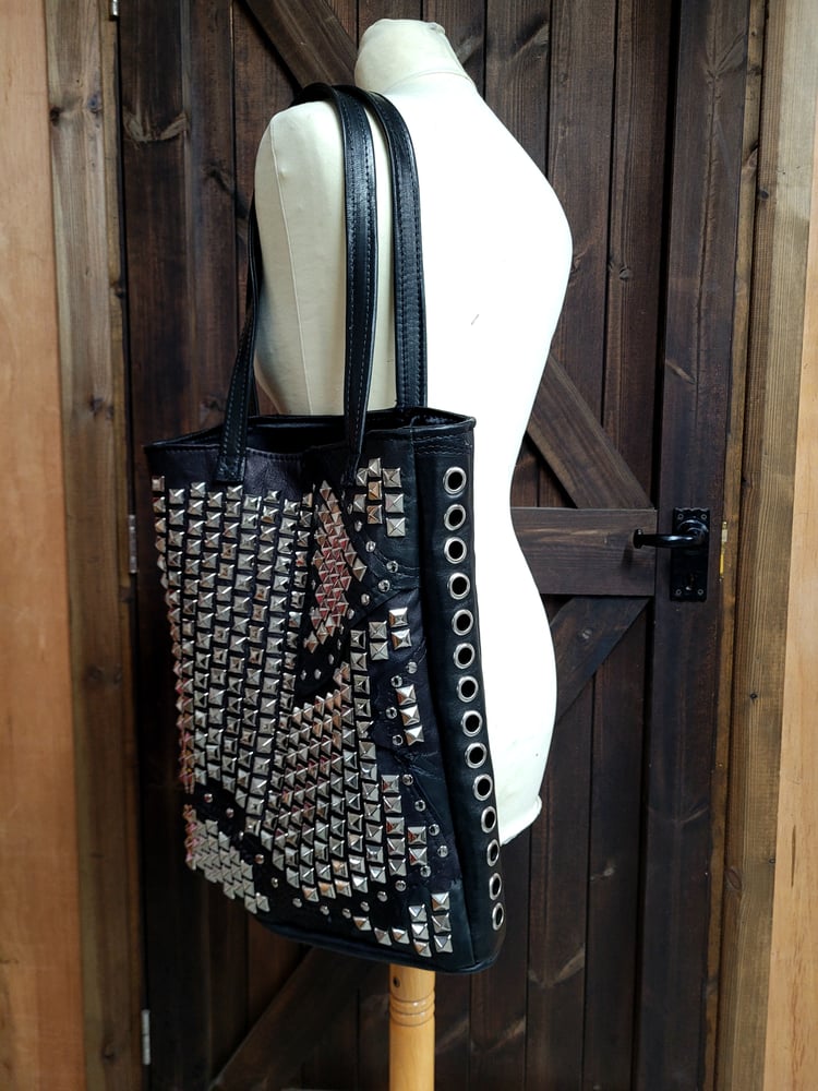Image of BORN AGAIN LEATHER TOTE BAG