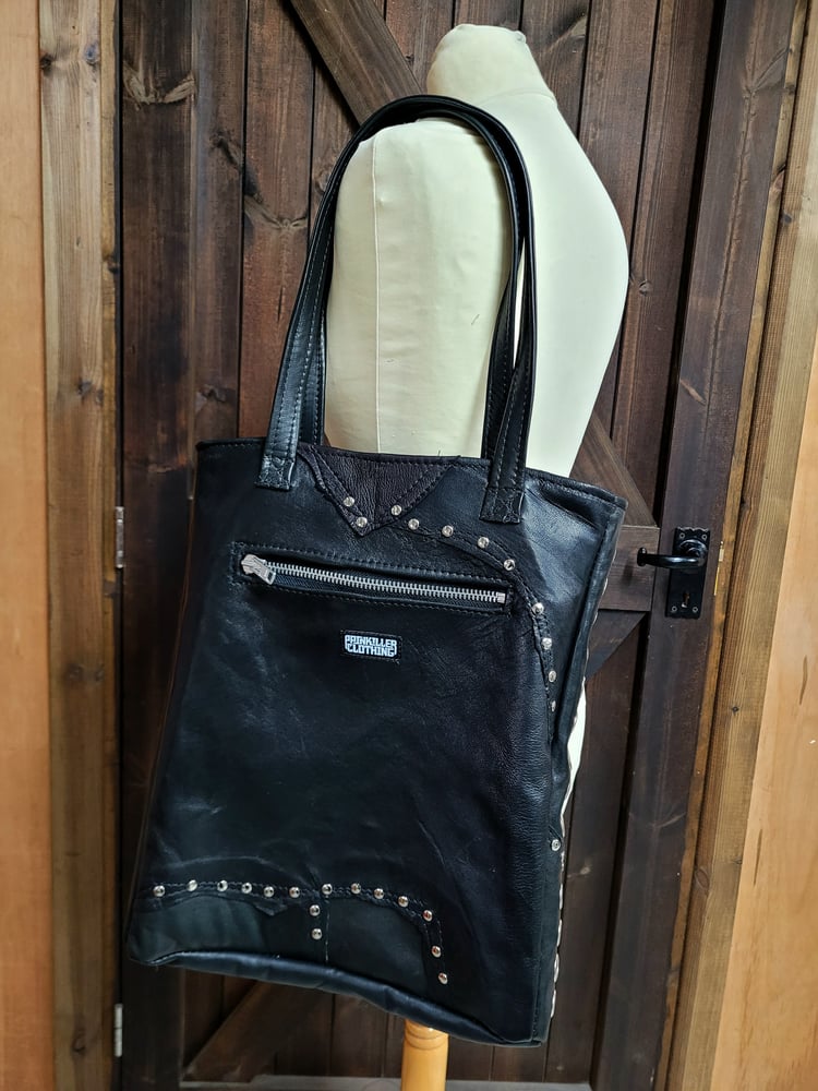 Image of BORN AGAIN LEATHER TOTE BAG