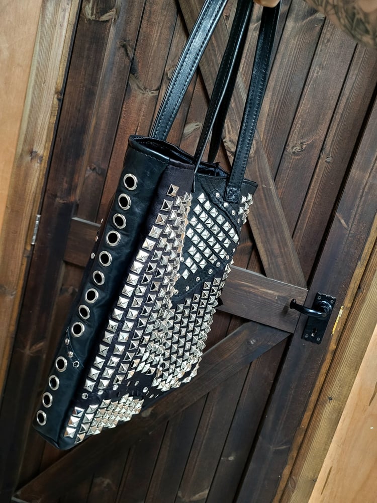 Image of BORN AGAIN LEATHER TOTE BAG