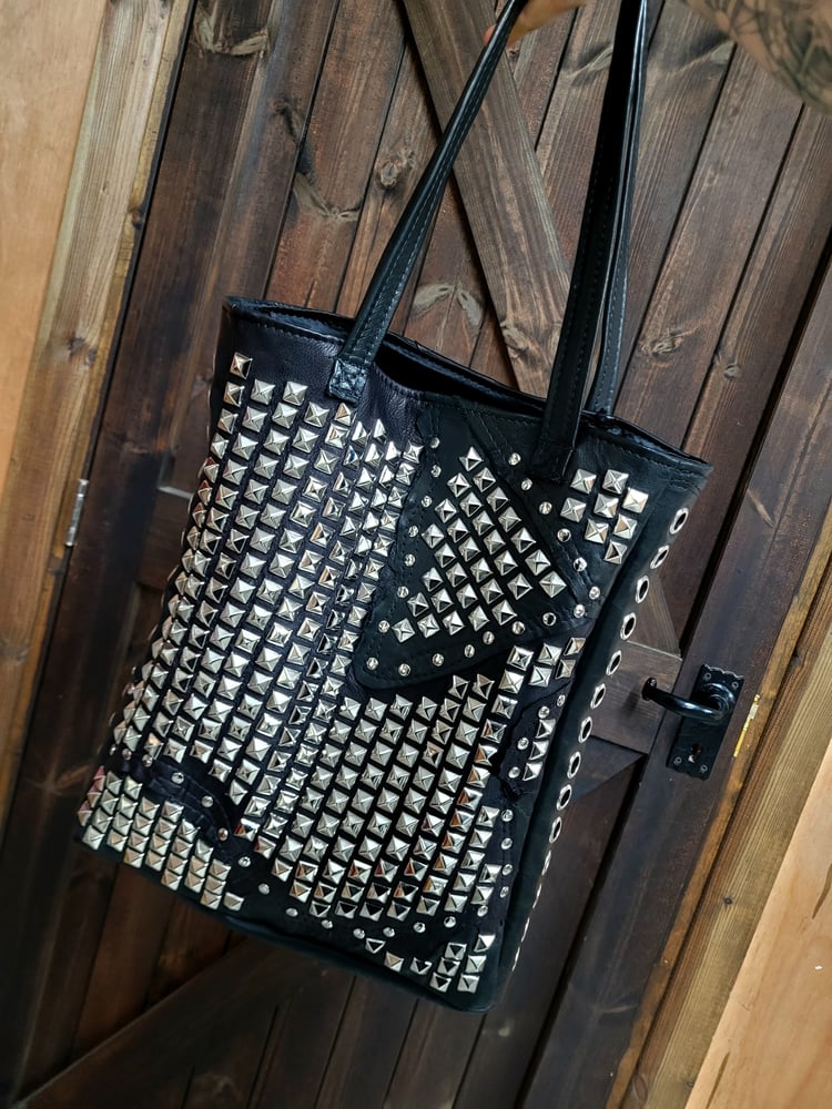 Image of BORN AGAIN LEATHER TOTE BAG