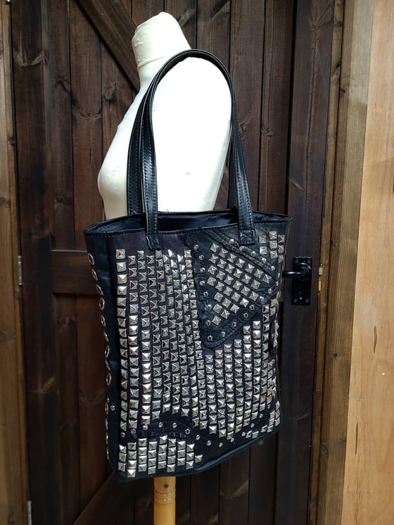 Image of BORN AGAIN LEATHER TOTE BAG