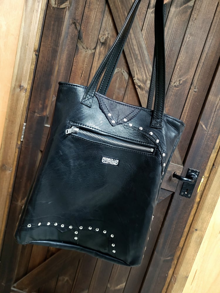 Image of BORN AGAIN LEATHER TOTE BAG