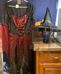 Image 1 of Witch Costume with Hat