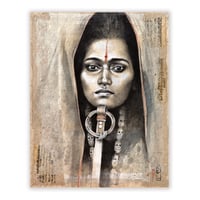 Image 1 of Peinture originale - "Shree Dhanalakshmee Nath" - Inde - 40x50 cm