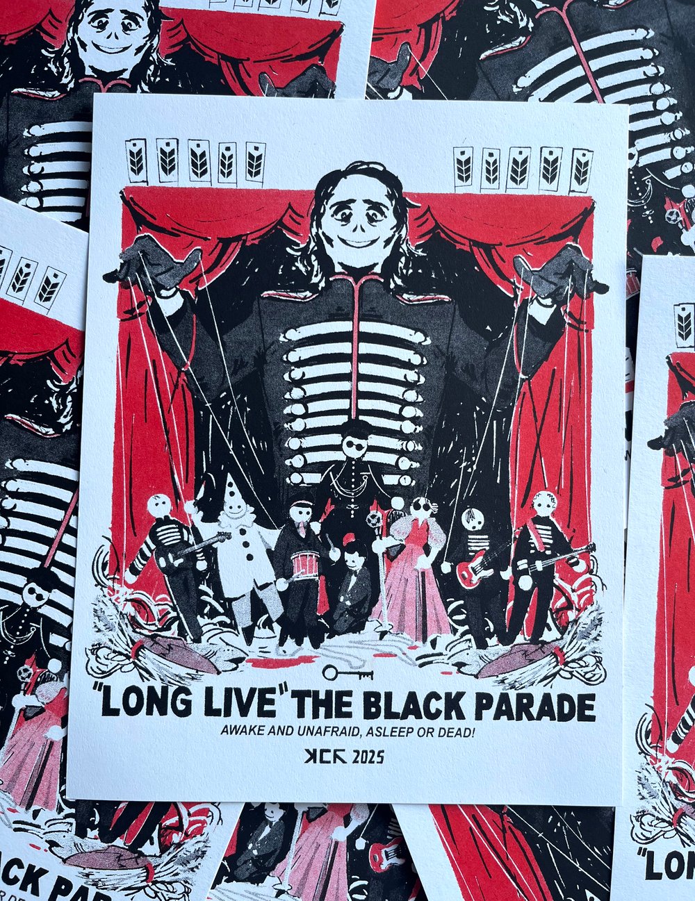 Image of "Long Live" The Black Parade Risograph Print
