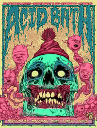 Image 1 of Acid Bath Screen Printed Poster - Manila/Holographic Foil/Swirl Foil