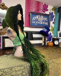 Image 5 of CROCHET PATTERN - The Goddess Hood. Tutorial for hooded scarf or to attach to jumper / cardigan -...