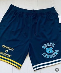 Image 1 of MICHIGAN (NAVY) X NORTH CAROLINA (NAVY) MASH UP SHORT