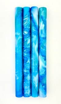 Image 2 of Pacific Sea Foam custom bespoke pen blanks, high pressure cured with Alumilite Resin. Bespoke ready!