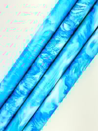 Image 1 of Pacific Sea Foam custom bespoke pen blanks, high pressure cured with Alumilite Resin. Bespoke ready!