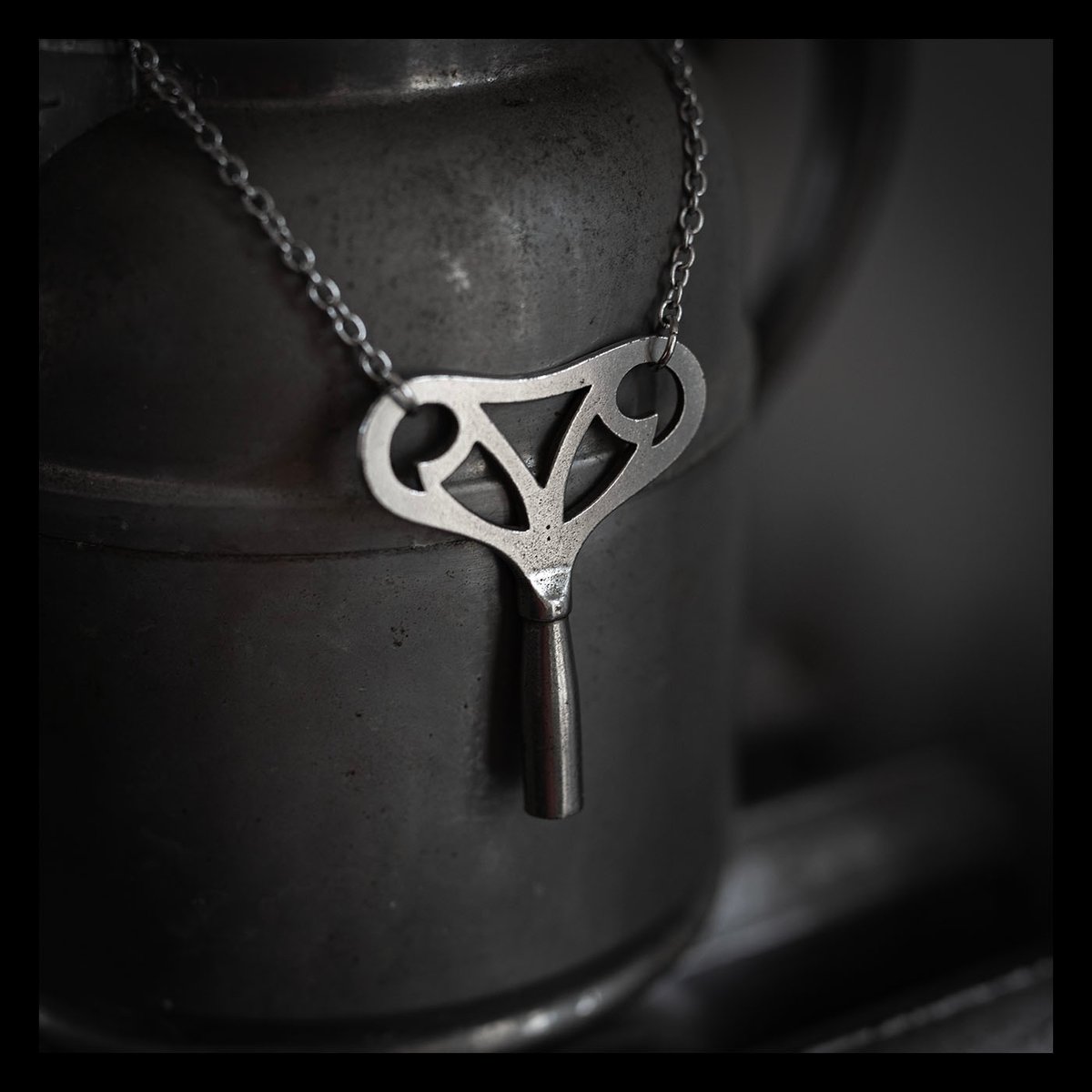 Large German Clock Key necklace