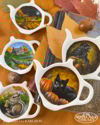 Image 2 of Custom Handpainted Tea Bag Dish for the Holidays