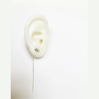 Image 3 of Fluid Silver Threader Earring