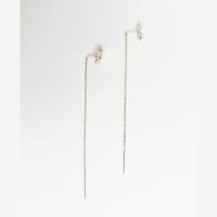 Image 2 of Fluid Silver Threader Earring
