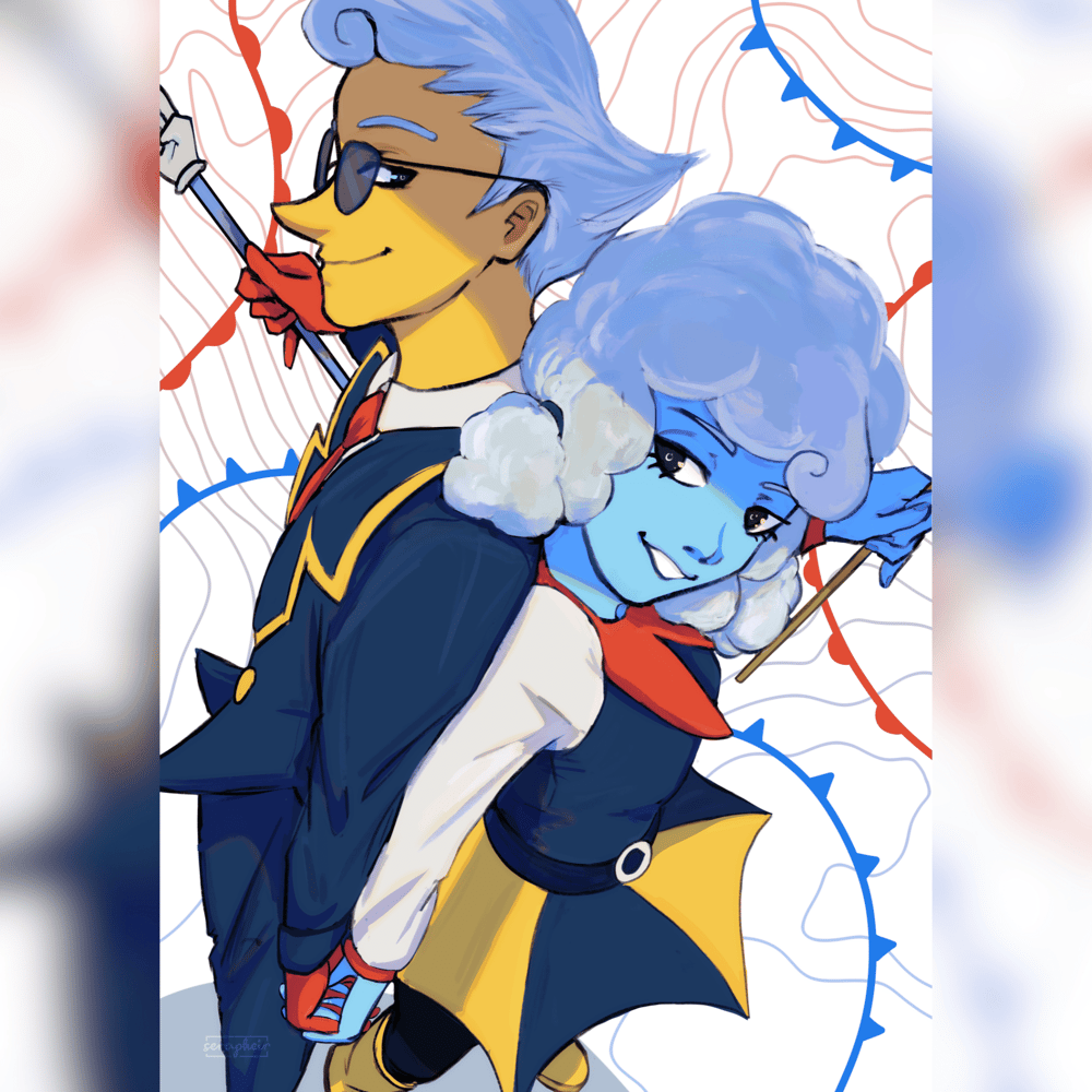Image of The Weather (Lanino & Elnina) Deltarune - Print