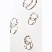 Image 3 of Large Celestial hoop- Silver